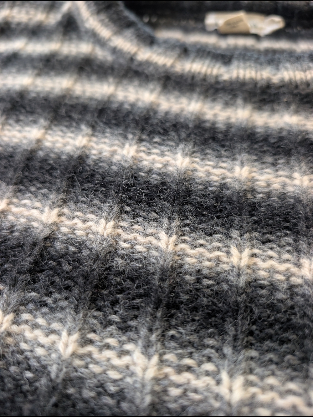 Vintage Wool 90s J Crew Striped Crewneck Sweater - Picture 4 of 5